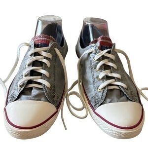 Converse All Star CT Silver Satin Sneakers